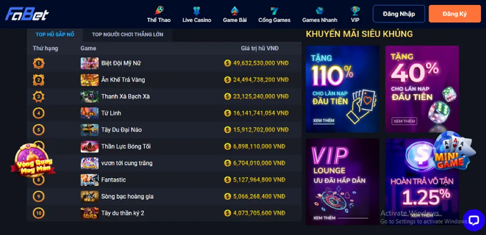 Ứng dụng di động VN888 Casino